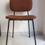 4 chairs vintage metal and fabric structure