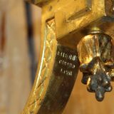 pair of gilt bronze wall lights signed by Etienne Giraud in Lyon