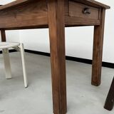 Table de ferme en pin 223 cm, années 70