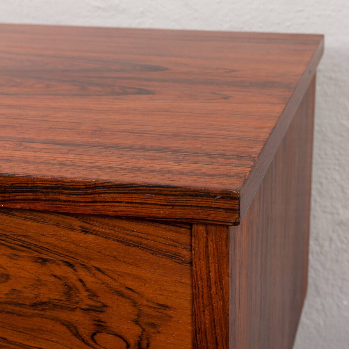 Scandinavian mid-century rosewood mirror with console, Denmark, 1960s