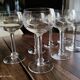 Set of 7 wine glasses drinking crystal balloon chiseled foot hemmed