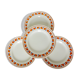 4 flat plates in iron earth from Les Salins model Lucette