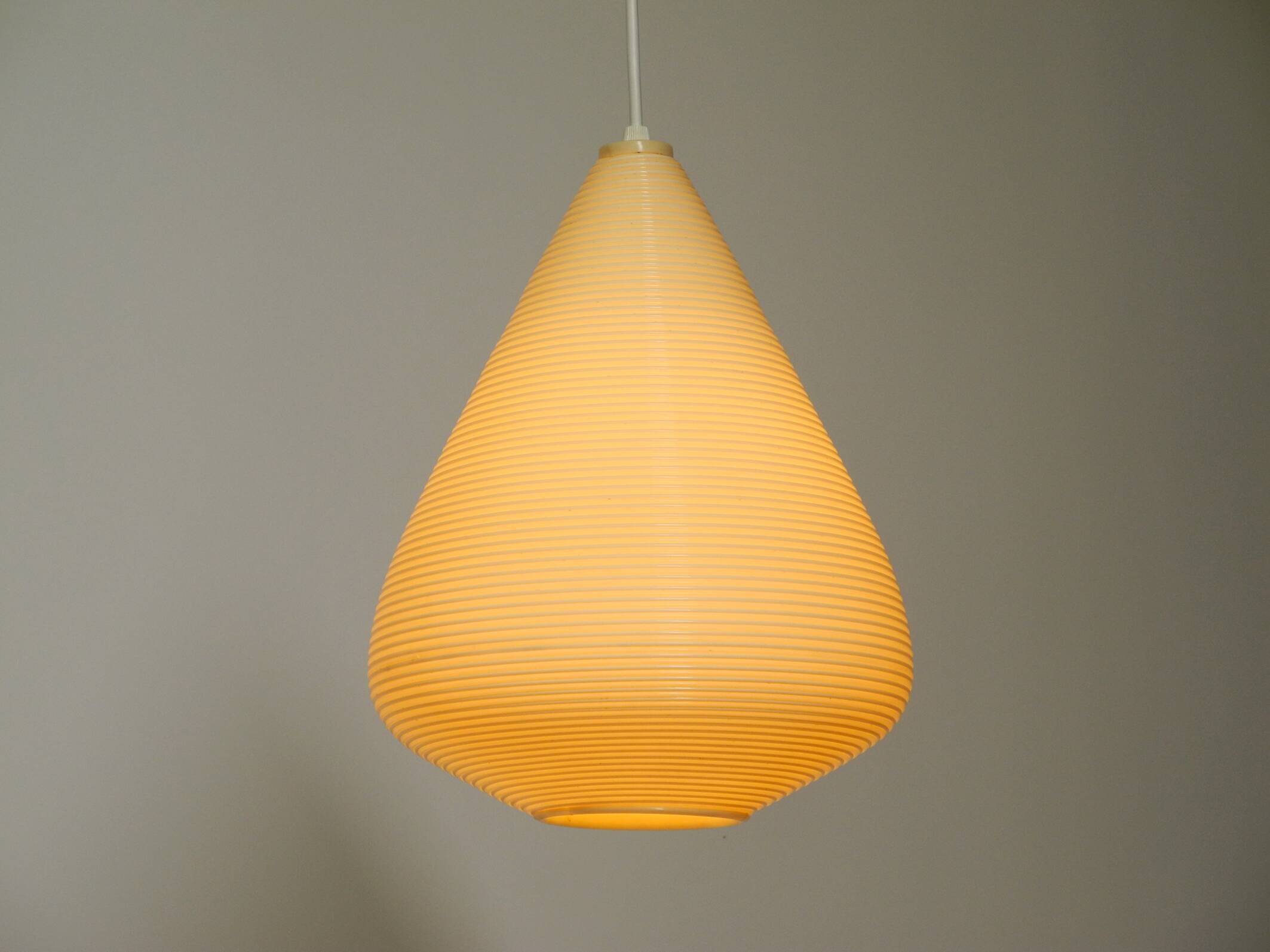 Beautiful original large 1960s Heifetz Rotaflex pendant lamp in a drop shap