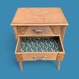 Art Deco chest of drawers in raw wood, 1930