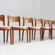 Set of 8 vintage Danish dining chairs by Niels Koefoed 1960s teak