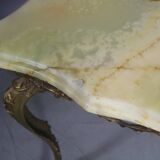 Italian Vintage Brass Coffee Table With Marble by Orsenigo, 1960s