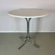 Vintage round white chrome dining table from the 70s.