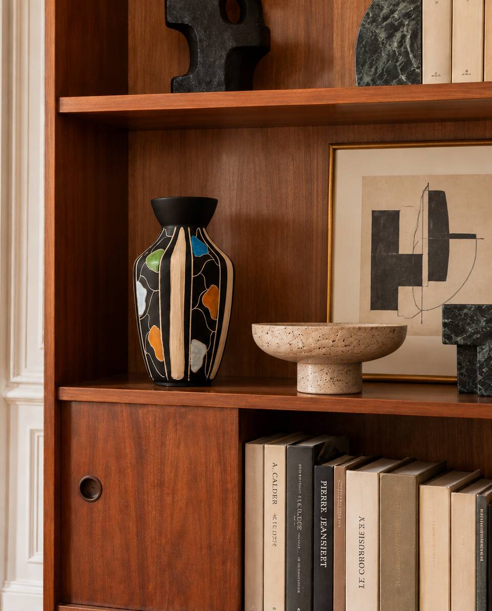 Bodo Mans “Valencia” Ceramic Vase for Bay Keramik, West Germany, 1960s