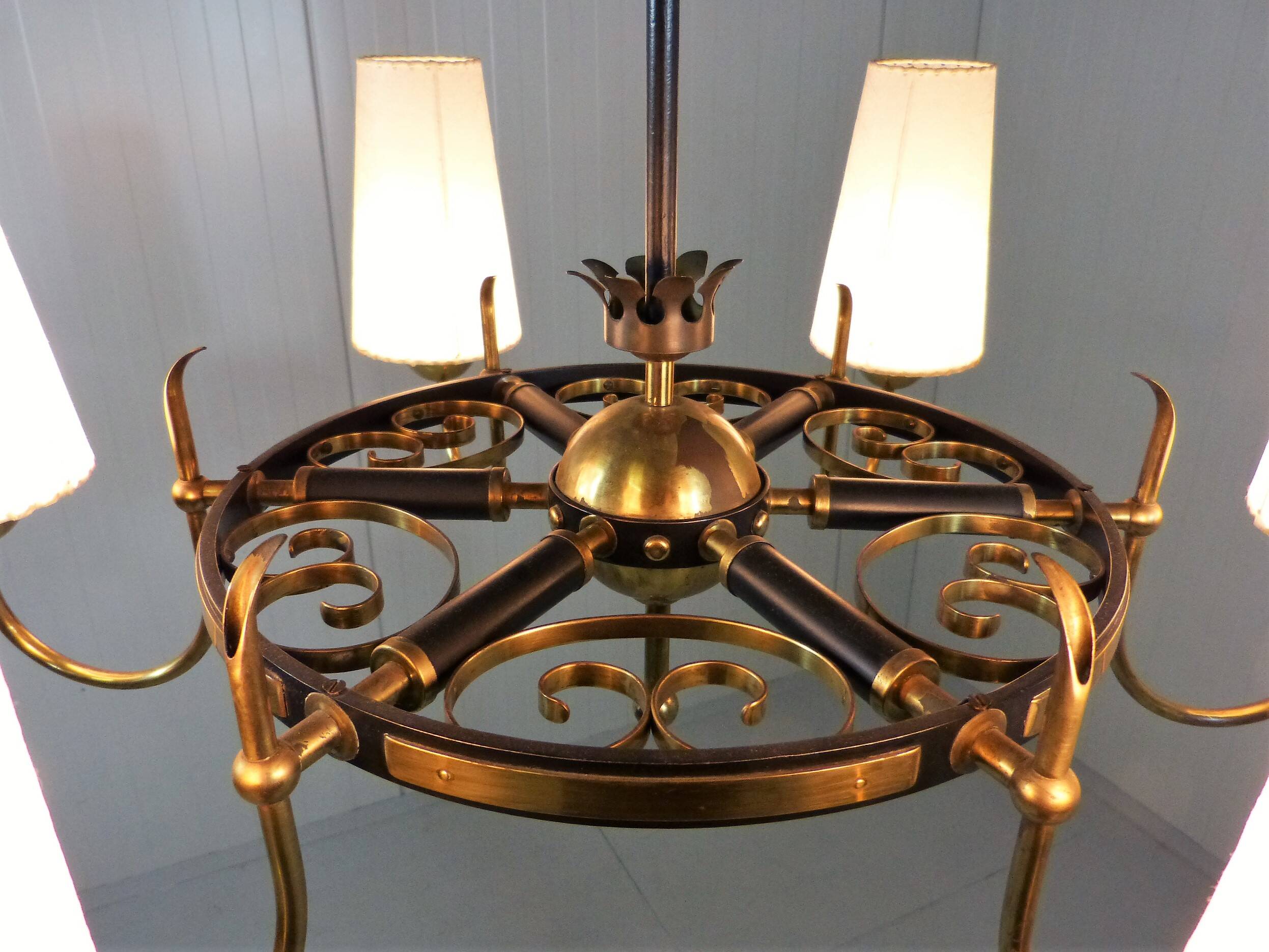 Large brass chandelier Finland 1950’s