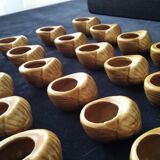 Set of 24 fire ceramic snail shells