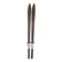 Pair of vintage wooden skis 184cm