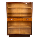 Art Deco Bookcase, Vitrine, Český Nábytek, 1960, Czechoslovakia