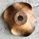 Small pendant light in corrugated teak leaf (Small D:30 H:20)