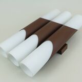 Wall lamp design klaus link for neuhaus-leuchten 1960s metal satin glass