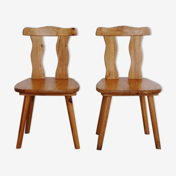 Paire de chaises en pin scandinaves