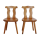 Pair of Scandinavian pine chairs