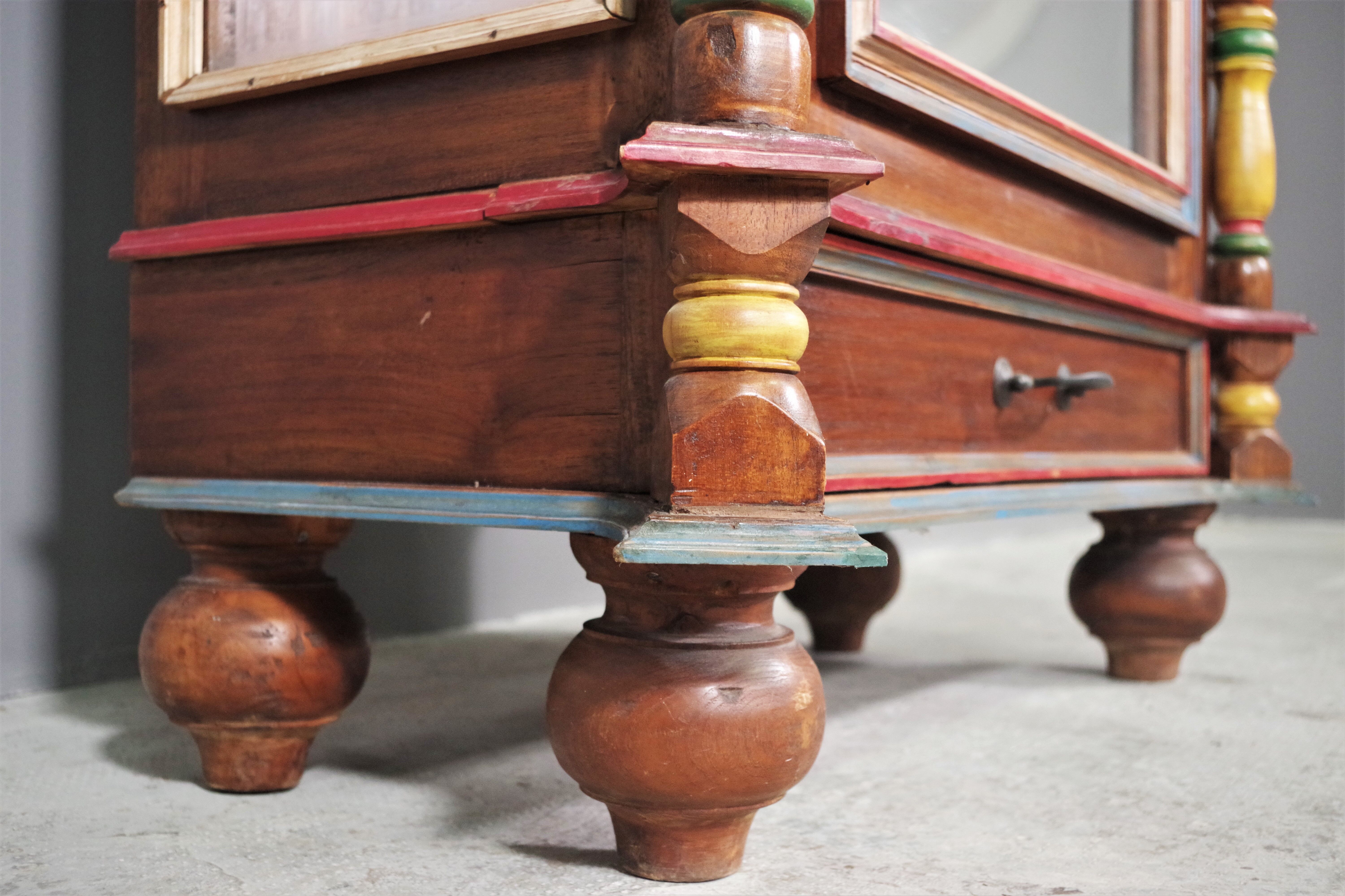 Carved wooden sideboard
