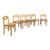 Set of 6 beech chairs