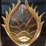 Wall lamp sculpture turtle in resin