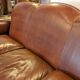 Leather club 3 places sofa 50s