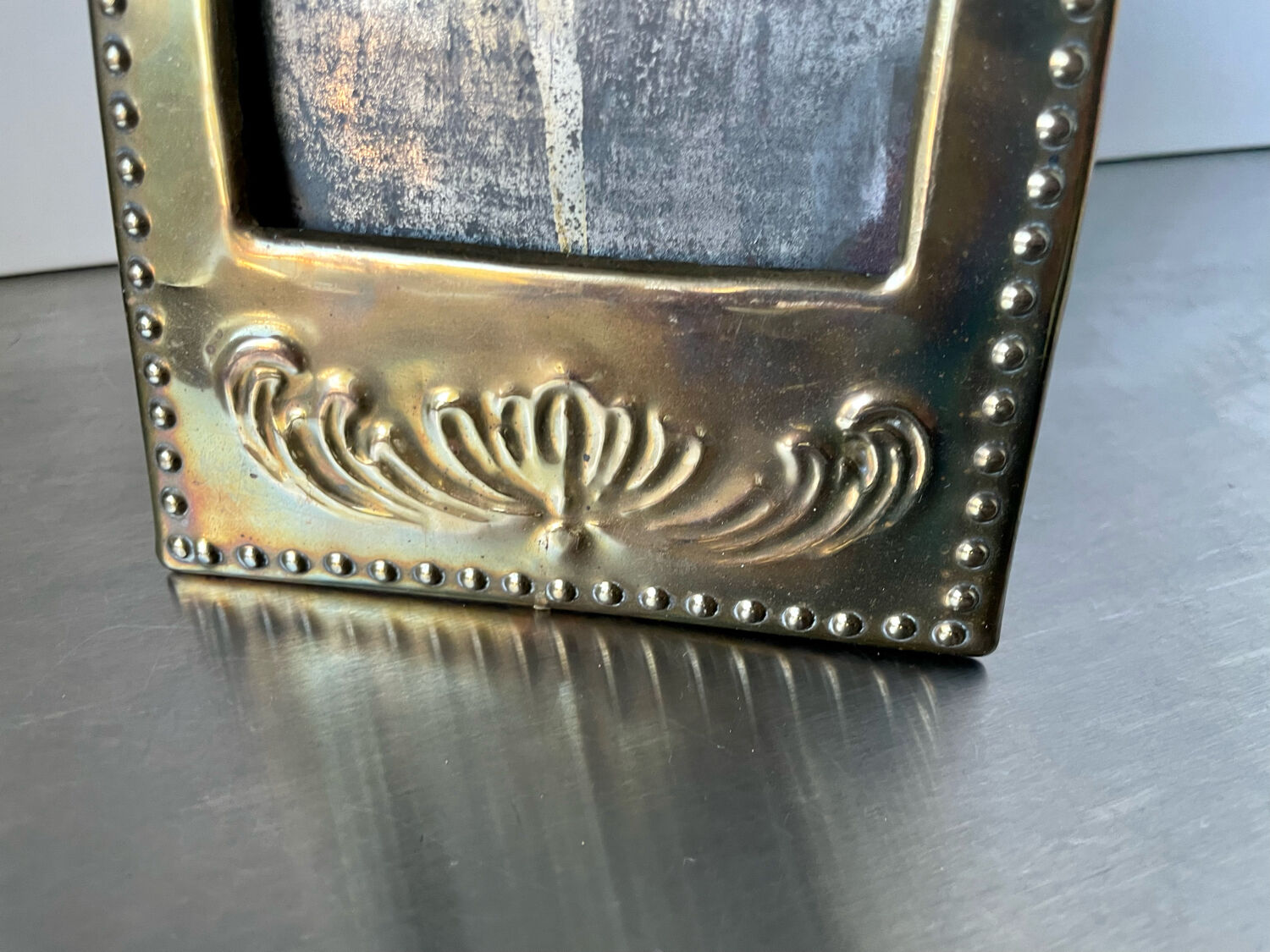 Brass art nouveau frame