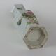 Antique hexagonal baluster vase in glazed porcelain, China, 1910-1920