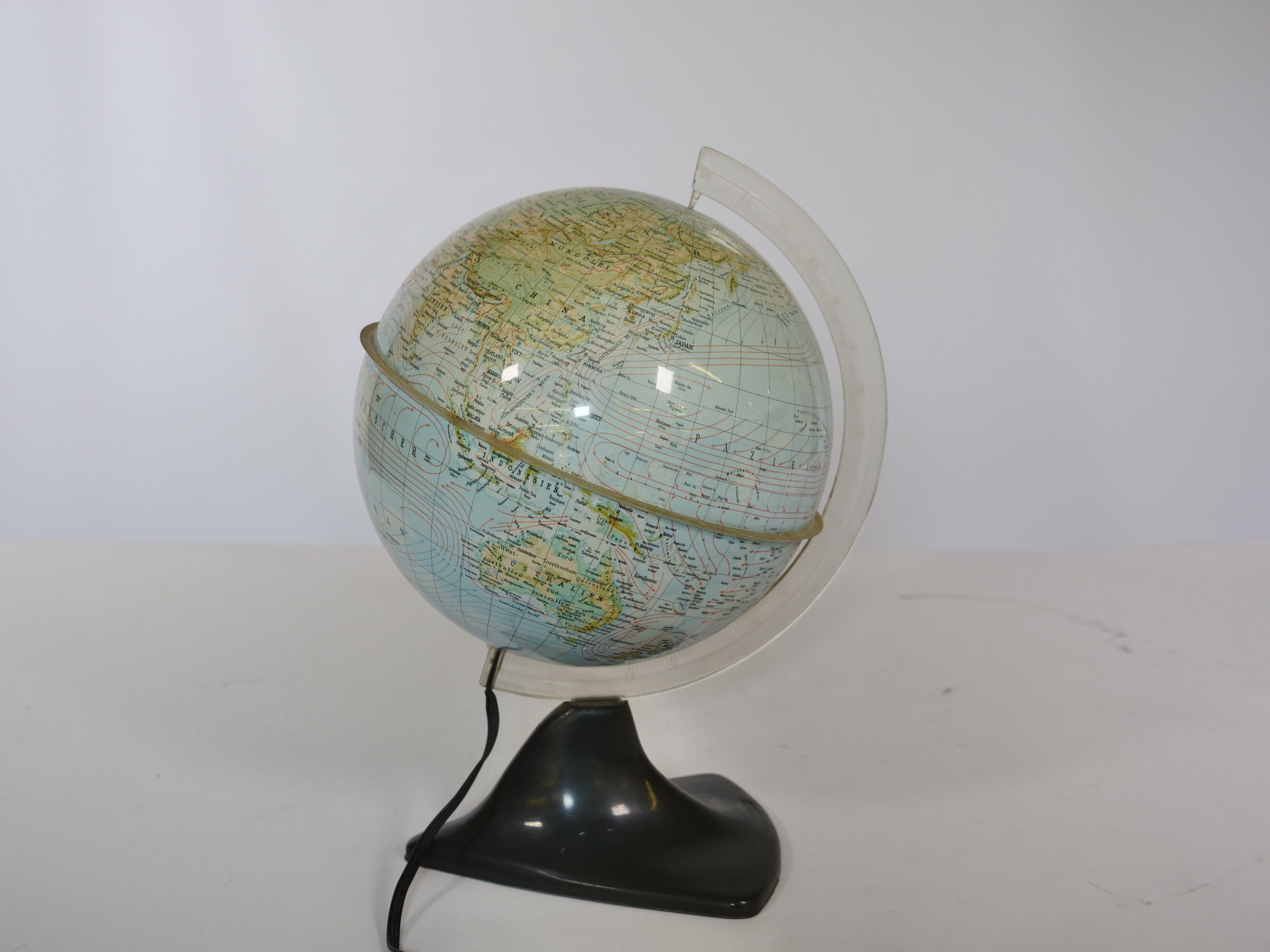 Space Age Illuminated Globe by Marco Polo for Südwest Verlag, 1970s