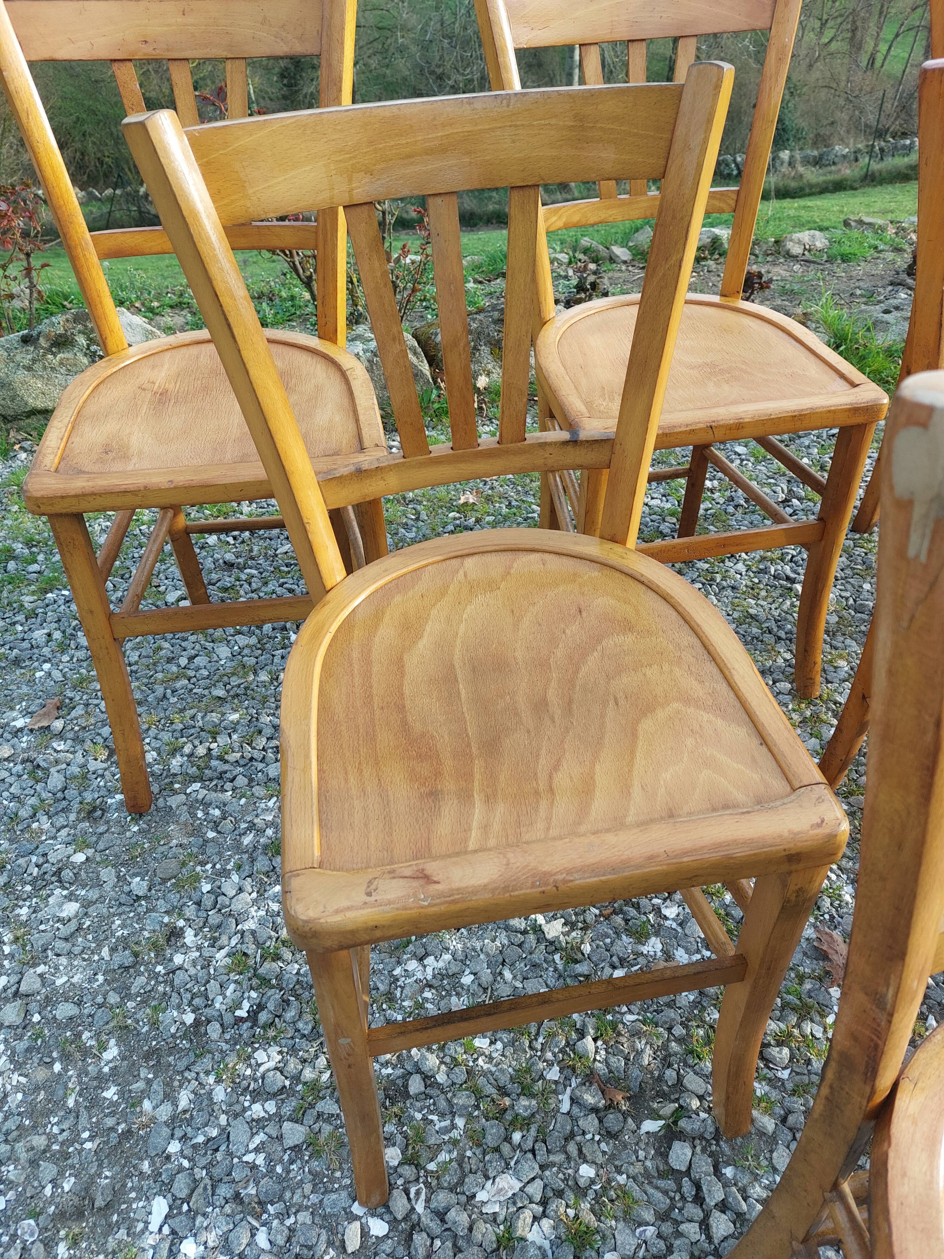 9 wooden bistro chairs, Luterma style