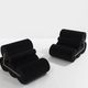 Pair of black velvet armchairs by Auro Trivellato for ALI 1972