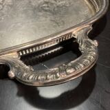 Silver metal tray