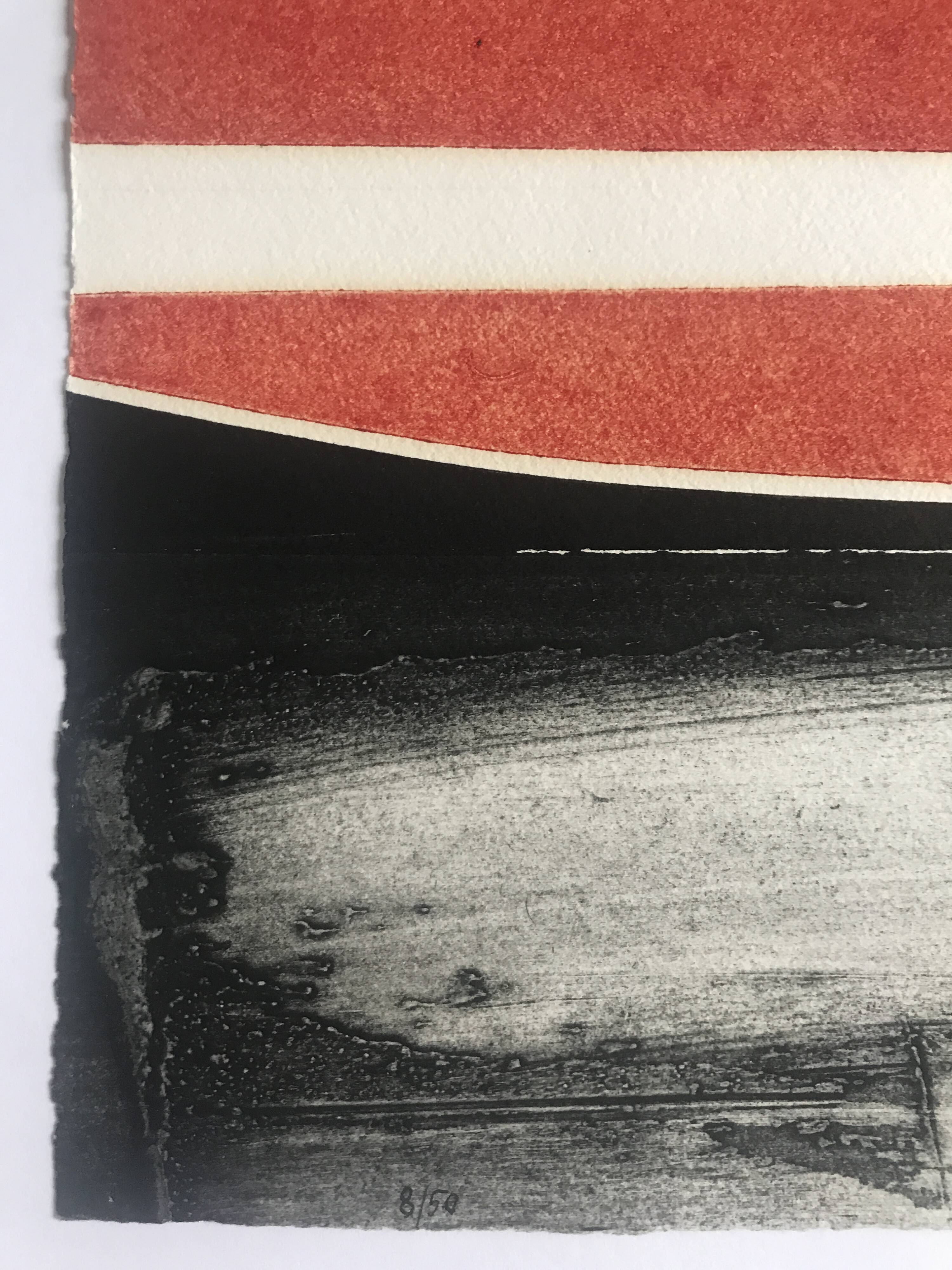 Pierre FICHET, Untitled, c. 1969. Embossed lithograph signed in pencil