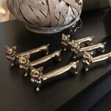 Set of 12 cat knife holders