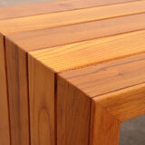 Modular beech set of two room dividers with benches, 1970 Italy