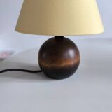 Solid wood ball table lamp