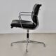 Fauteuil en cuir noir de Charles & Ray Eames pour Herman Miller, 1970