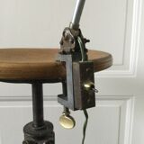Workshop lamp with vice base from the 40s/50s