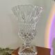 Large chiseled crystal vase