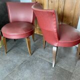 Lot 2 red toad armchair Bordeaux