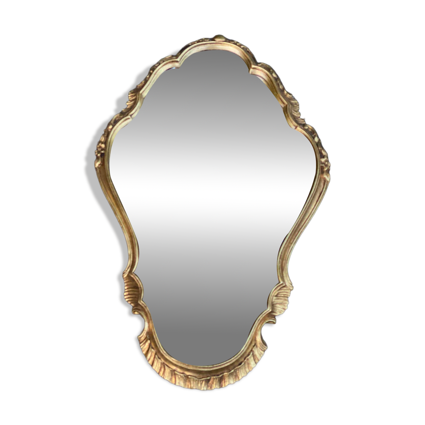 Baroque mirror in gilded Louis XV style 60x40cm