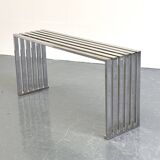 Eichholtz Carlisle console in polished stainless steel