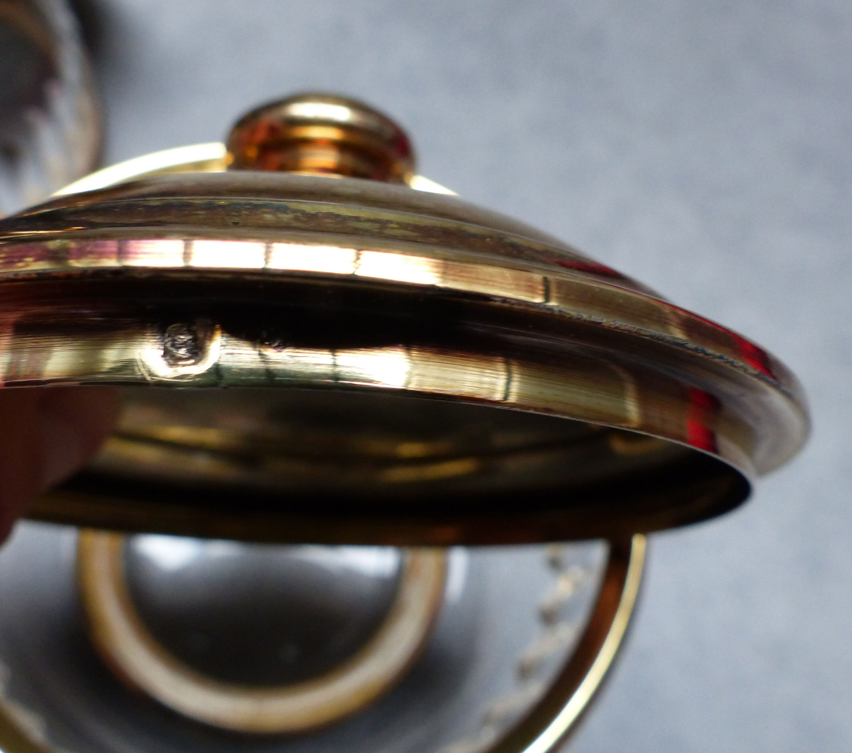 2 old-cut glass jars with gold-plated lid