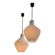 Paire de suspensions scandinave en opaline 1950