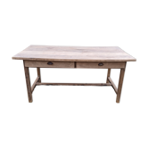 Ancienne table de ferme 2 tiroirs