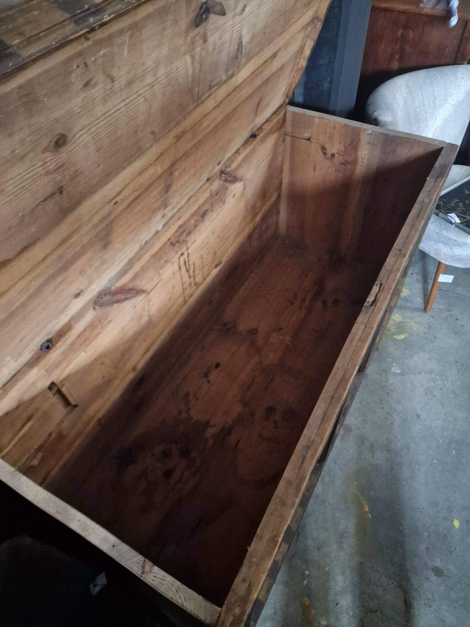 Wedding trunk painted in folk art style