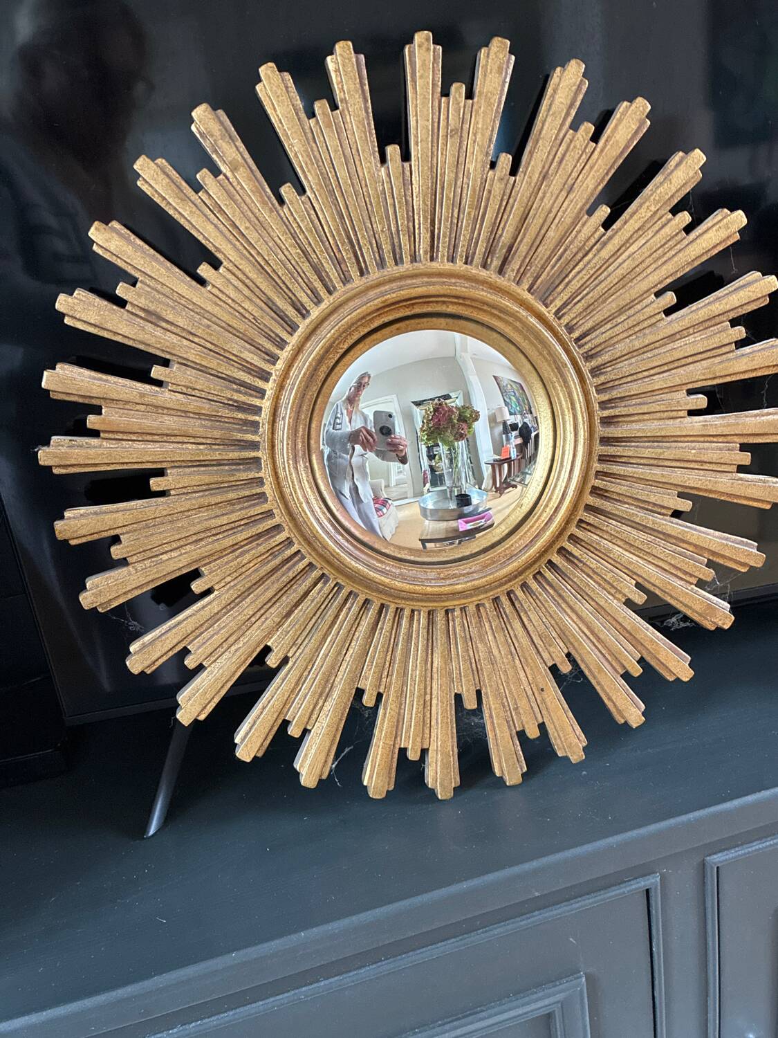 Antique sun mirror