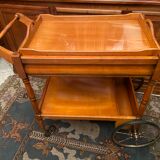 Serving table in blond cherrywood with removable top