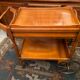 Serving table in blond cherrywood with removable top