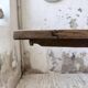 Solid oak farmhouse table with integrated extensions 1950