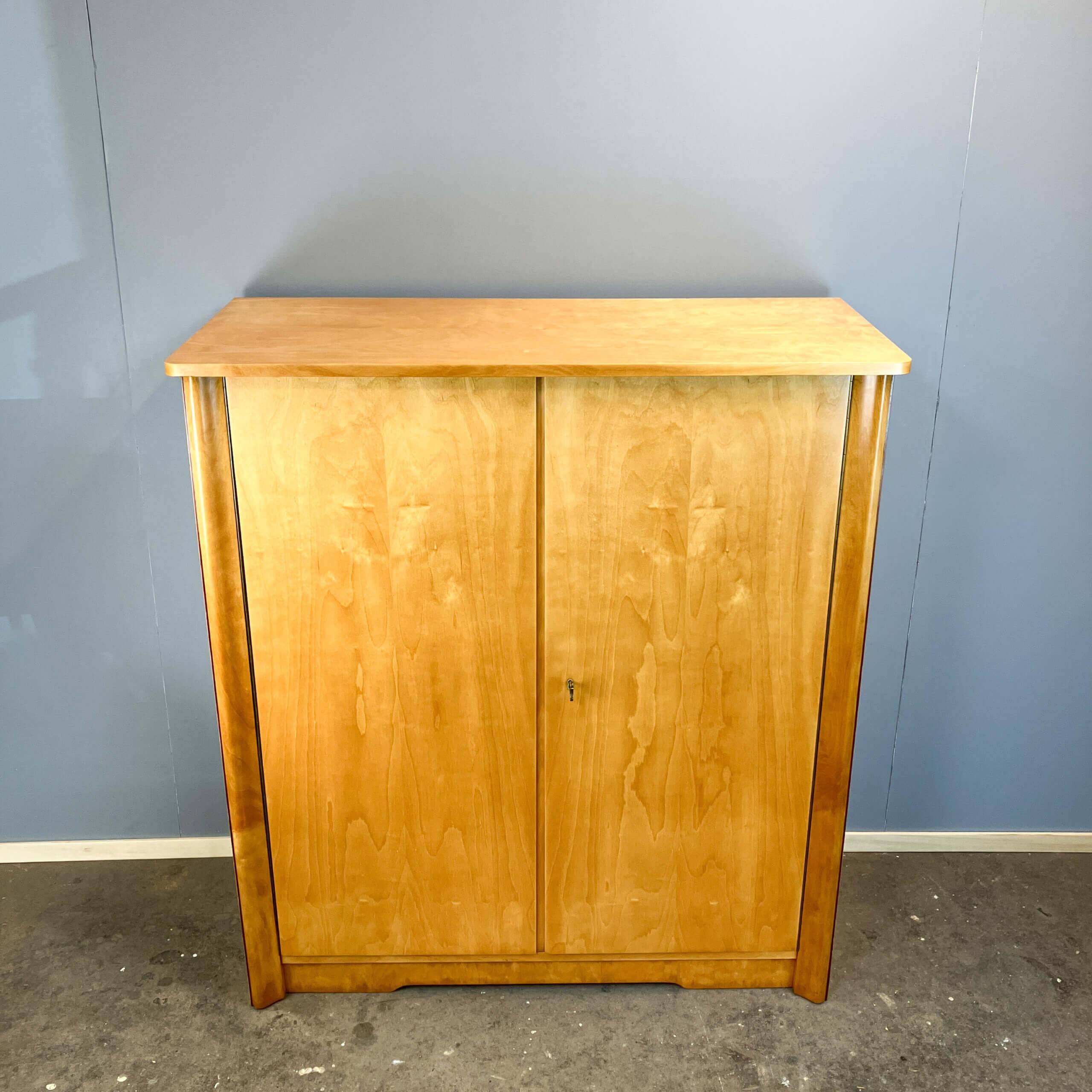 Chest of drawers, flamed birch, 1950s