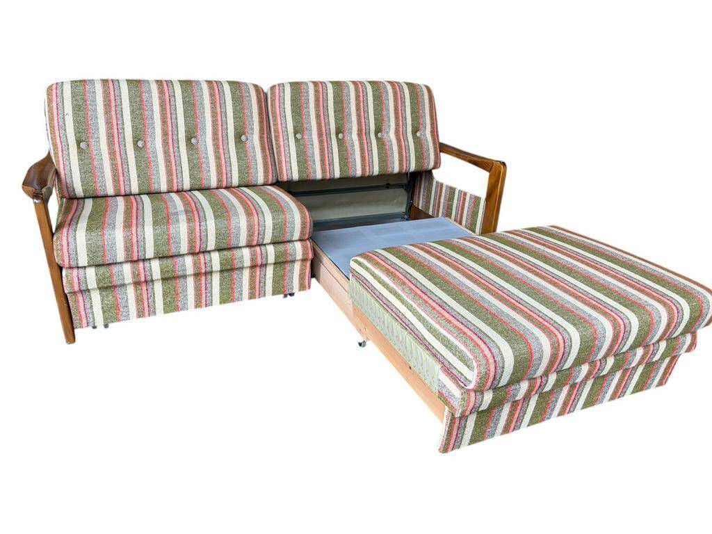 Vintage wooden sofa / sofa bed / couch